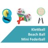 L.A. Sports Garten Strandspiele Set Beachball Klettball Frisbee Mini-Badminton Boing Ball Набор для пляжных игр в саду