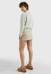 Tommy Hilfiger CROPPED Cardigan light sandalwood УКОРОЧЕННЫЙ кардиган светлое сандаловое дерево