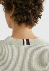 Tommy Hilfiger CROPPED Cardigan light sandalwood УКОРОЧЕННЫЙ кардиган светлое сандаловое дерево