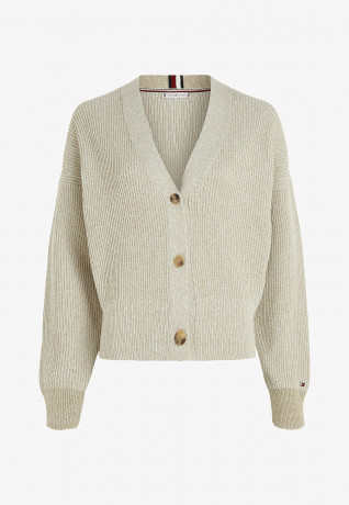 Tommy Hilfiger CROPPED Cardigan light sandalwood УКОРОЧЕННЫЙ кардиган светлое сандаловое дерево