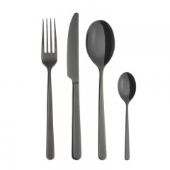 Sambonet Sambonet Linear - Edelstahl / PVD schwarz Besteckset 24-tlg. Vollheft / Monoblock Sambonet Linear - набор столовых приборов из нержавеющей стали / PVD черного цвета, 24 предм. Полный буклет/моноблок
