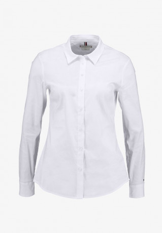 Tommy Hilfiger HERITAGE SLIM FIT Button-down blouse classic white HERITAGE SLIM FIT Блуза на пуговицах классический белый