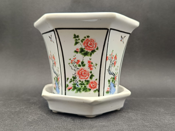 Цветочные горшки винтажные KGG в китайском стиле, фарфор, 2 шт., 18 и 14 см, Германия, 1970-80гг.