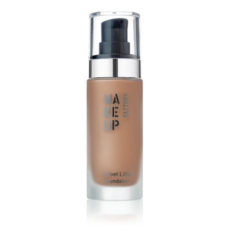 Антивозрастная бархатная тональная основа Make Up Factory Velvet Lifting Foundation, оттенок 45 Dark Chocolate