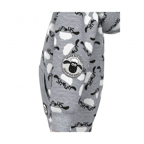 Shaun das Schaf Sweat Onesie mit zwei Repair Aufnahern Overalls fur Kinder Детский комбинезон Shaun the Sheep Sweat Onesie с двумя ремонтными нашивками