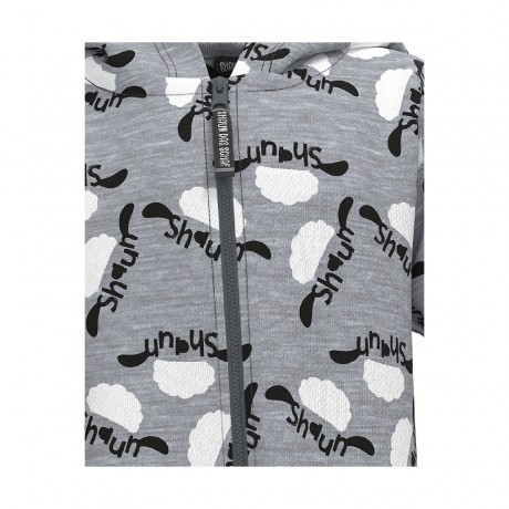 Shaun das Schaf Sweat Onesie mit zwei Repair Aufnahern Overalls fur Kinder Детский комбинезон Shaun the Sheep Sweat Onesie с двумя ремонтными нашивками