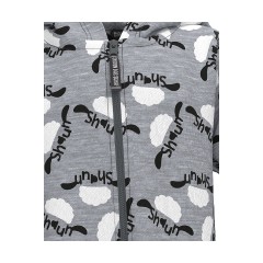 Shaun das Schaf Sweat Onesie mit zwei Repair Aufnahern Overalls fur Kinder Детский комбинезон Shaun the Sheep Sweat Onesie с двумя ремонтными нашивками