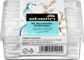 ebelin Kosmetikstäbchen Косметические палочки (ватные), 80 шт