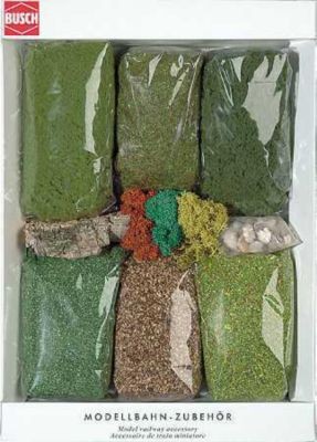 Busch Busch Modelleisenbahn Gelandebau-Sortiment Ассортимент конструкции наземной железной дороги модели Busch