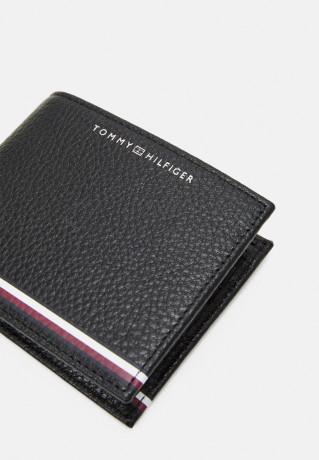 Tommy Hilfiger CENTRAL MINI WALLET UNISEX Wallet black ЦЕНТРАЛЬНЫЙ МИНИ-КОШЕЛЕК УНИСЕКС Бумажник черный