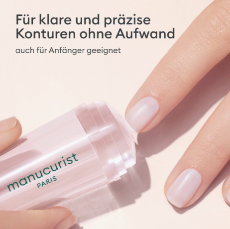 Manucurist Mani Stamper, Штамп для френча  прозрачный силиконовый, идеальная линия, инструмент для дизайна ногтей, 1 шт