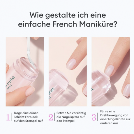 Manucurist Mani Stamper, Штамп для френча  прозрачный силиконовый, идеальная линия, инструмент для дизайна ногтей, 1 шт