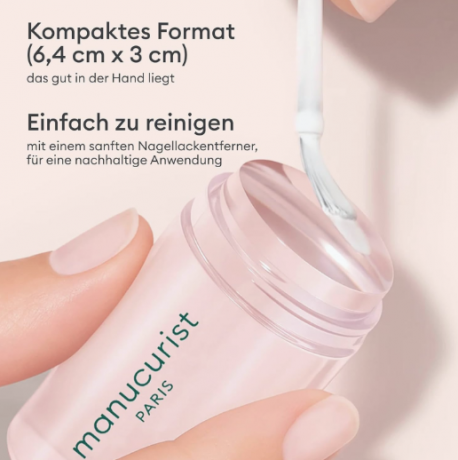 Manucurist Mani Stamper, Штамп для френча  прозрачный силиконовый, идеальная линия, инструмент для дизайна ногтей, 1 шт