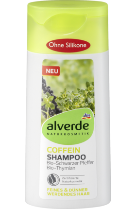 alverde NATURKOSMETIK Shampoo Coffein Шампунь с кофеином, 200 мл