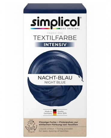 Simplicol Intensive SET Nacht-Blau+Wald-Grun+Elegant Grey, Набор красок 3 уп Simplicol: Краска для ткани синяя Nacht-Blau, зелёная Wald-Grun и серая Elegant Grey интенсивная, жидкая, для стиральной машины, 450 мл + фиксатор 1200 г