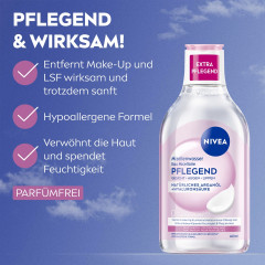 NIVEA Mizellenwasser Pflegend, 400 ml, Нивеа Мицеллярная вода ухаживающая, аргановое масло и гиалурон, для сухой кожи, 400 мл