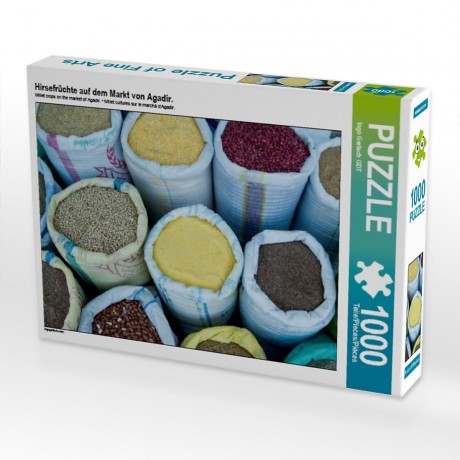 CALVENDO Puzzle CALVENDO Puzzle Hirsefruchte auf dem Markt von Agadir. Пазл CALVENDO Puzzle Плоды проса на рынке Агадира.