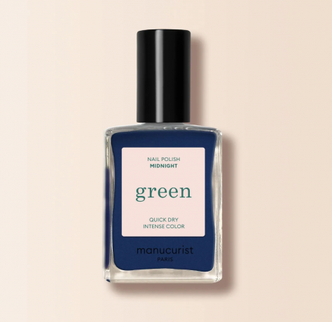 Manucurist Green Nagellack Midnight, 15ml, Лак для ногтей Midnight (Франция), стойкое покрытие без сколов, безопасная растительная формула 9 Free, 15мл