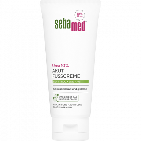 SEBAMED Akut Fusscreme Urea 10%, 100 ml, Себамед Крем для ног с мочевиной 10%, интенсивное увлажнение, 100 мл