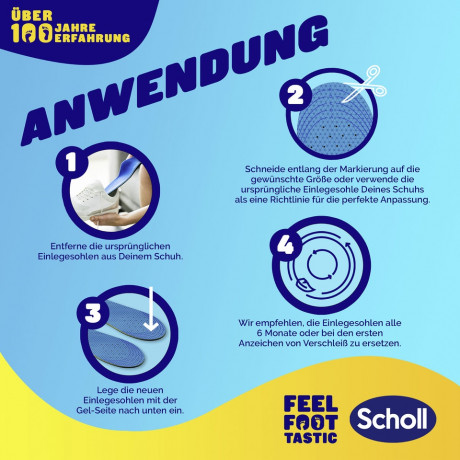 SCHOLL GelActiv Einlegesohlen EVERYDAY Gr. S 35-40,5, 1 St, Шолль Гелевые стельки для повседневной обуви, размер 35-40,5, 1 пара
