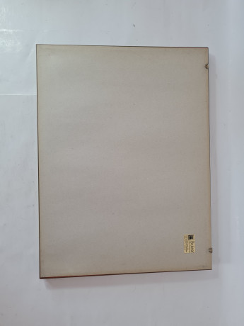 Картина в раме винтажная в черно-белых тонах "Бопсер" Brukner Stuttgart, 31,5 x 42 см, Германия, 1960-70гг.