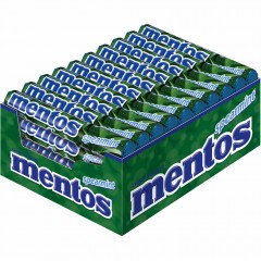 Mentos Chewy Dragees Spearmint Ментос жевательные конфеты с мятой 40 шт. по 38 г, Коробка
