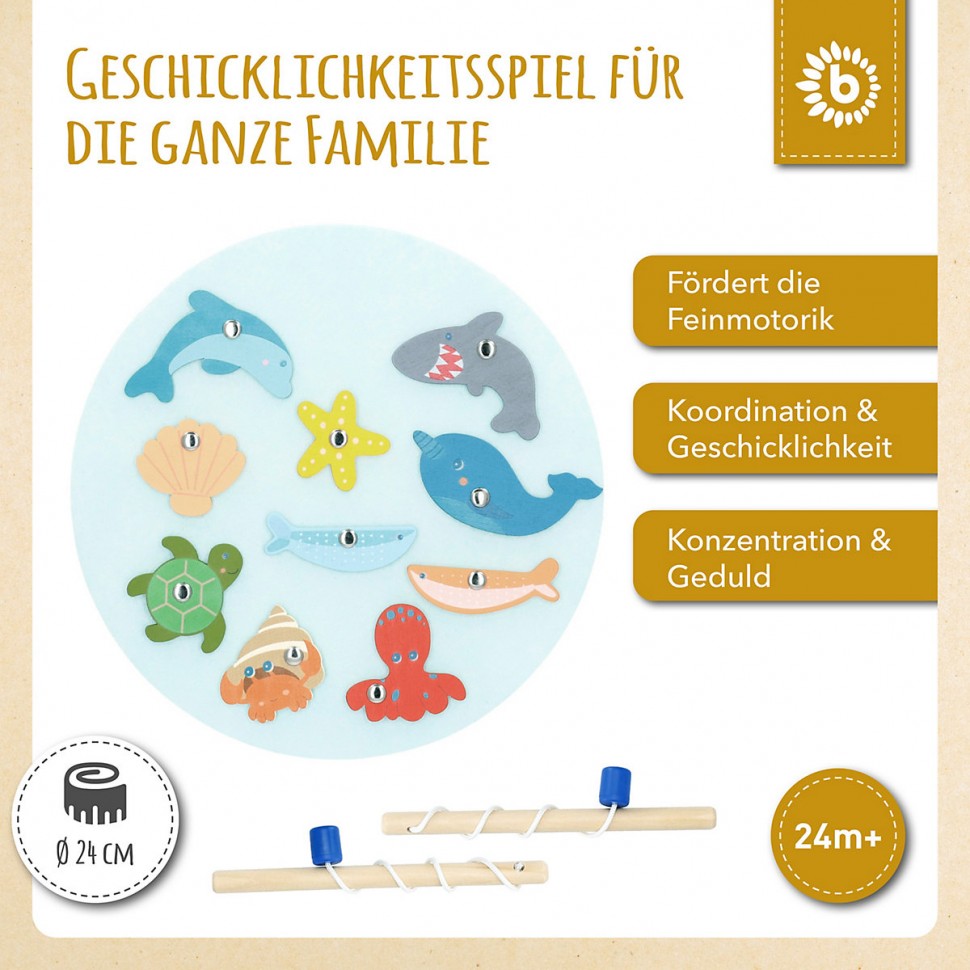 Купить bieco Holz Fische Angeln Spiel 13 tlg. Angelspeil Magnet Angel  Holzspielzeug O 24 cm Aktionsspiele Деревянная рыбная ловля в  интернет-магазине Diskontshop.eu Германия всего за 2 150 руб. в