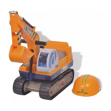 vidaXL Kinderbagger Kunststoff Gelb Kinderfahrzeug Детский Экскаватор Пластиковый Желтый Детский транспорт