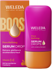 WELEDA Pore Refining Serum Drops, 30 ml, Капли-сыворотка Pore Refining с витаминами C и E и ферментированной клюквой для кожи с несовершенствами, 30 мл