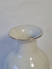 Ваза винтажная Gerq с наивным цветочным декором, фарфор, 21 см, Германия, 1960-70гг.