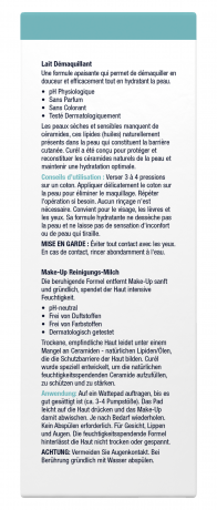 Curel Make-Up Reinigungs-Milch, 200 ml, Молочко с биомиметическими церамидами для снятия макияжа с сухой чувствительной кожи, 200 мл