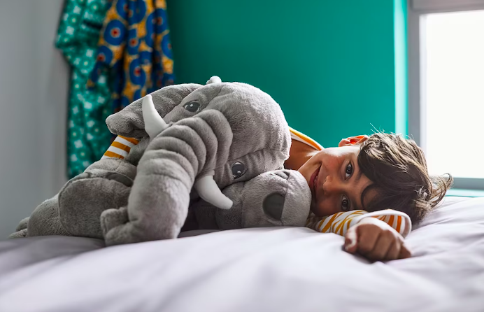 Ikea JFTTESTOR Stoffspielzeug Elefant/grau, Мягкая игрушка из Икеа Серый Слон, 60см, оригинал, Германия