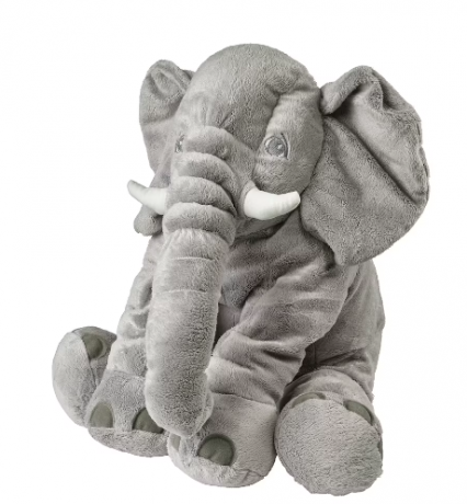 Ikea JFTTESTOR Stoffspielzeug Elefant/grau, Мягкая игрушка из Икеа Серый Слон, 60см, оригинал, Германия