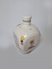 Ulmer Keramik Винтажный керамический кувшин с пробкой &quot;Пейзажи&quot;, ручная роспись, 18см x 10см, Германия, 1960-70гг.