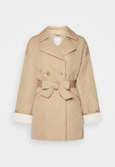 Tommy Hilfiger QUILTED PEACOAT Winter coat beige СТЕГАНЫЙ БУЛЬТ Зимнее пальто бежевый