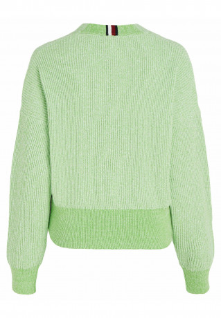 Tommy Hilfiger MOULINE V-NK CROPPED  Cardigan rost  MOULINE V-NK COPPED Кардиган ржавчина