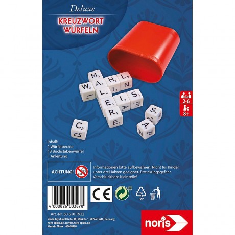 Noris Deluxe Kreuzwort Wurfeln Роскошные кости для кроссвордов
