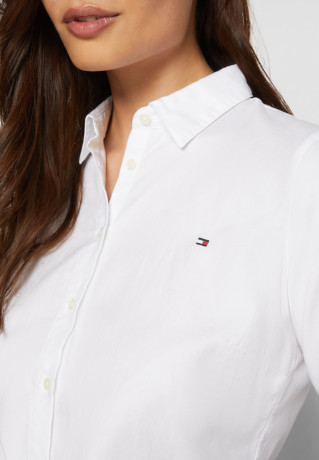 Tommy Hilfiger HERITAGE REGULAR FIT Button-down blouse classic white HERITAGE REGULAR FIT Блуза на пуговицах классический белый