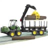 Bruder BRUDER 02133 John Deere 1210E Ruckezug m. 4 Baumstammen Самосвал BRUDER 02133 John Deere 1210E с 4 бревнами