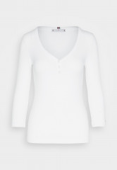 Tommy Hilfiger SLIM Long sleeved top white SLIM Топ с длинными рукавами белый