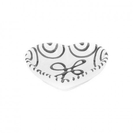 Gmundner Keramik Gmundner Keramik Graugeflammt Herzschale d: 10 cm / h: 2,4 cm Чаша Gmundner Ceramics серая с пламенем в форме сердца d: 10 см / высота: 2,4 см