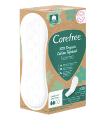 Carefree  Slipeinlagen Organic Cotton Normal 30 St, Карефри Ежедневные прокладки из органического хлопка Normal 30шт, 1 упаковка (30штук)