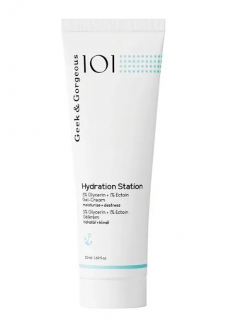 Geek & Gorgeous Hydration Station Крем для лица  увлажняющий, легкий гель-крем с глицерином и эктоином, для всех типов кожи, 50 мл