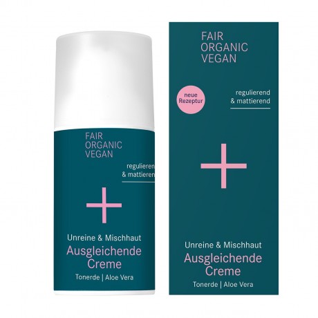 i+m Unreine und Mischhaut Balance Ausgleichende Creme Tonerde Aloe Vera  Балансирующий крем с глиной и алоэ вера для нечистой и комбинированной кожи