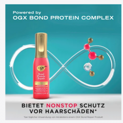 OGX Hitzeschutzspray Bond Protein Repair, 193 ml,  Термозащитный спрей для волос (США) Bond Protein Repair, защита от температуры до 230 C, восстановление и защита от ломкости, протеиновый комплекс, 193 мл
