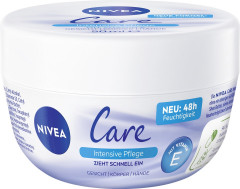 NIVEA Care Creme Intensive Pflege, 50 ml, Нивеа Крем для лица и тела, масло ши и витамин E, 48ч увлажнение, быстрое впитывание, 50 мл