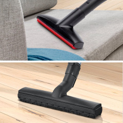 BOSCH BOSCH Bodenstaubsauger BGC41XSIL, Serie 6, schwarz, 700 W, beutellos, extra leise (68 dB), langes Kabel  Канистровый пылесос BOSCH BGC41XSIL, серия 6, черный, 700 Вт, без мешка, очень тихий (68 дБ), длинный кабель