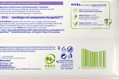 NIVEA Reinigungstucher Beruhigend, 25 Stuck, Нивеа Очищающие салфетки успокаивающие, экстракт виноградных косточек, для чувствительной кожи, 25 шт