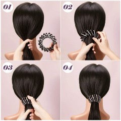 SOHO Pferdeschwanz Haar Spirale Silber Спираль из конского хвоста