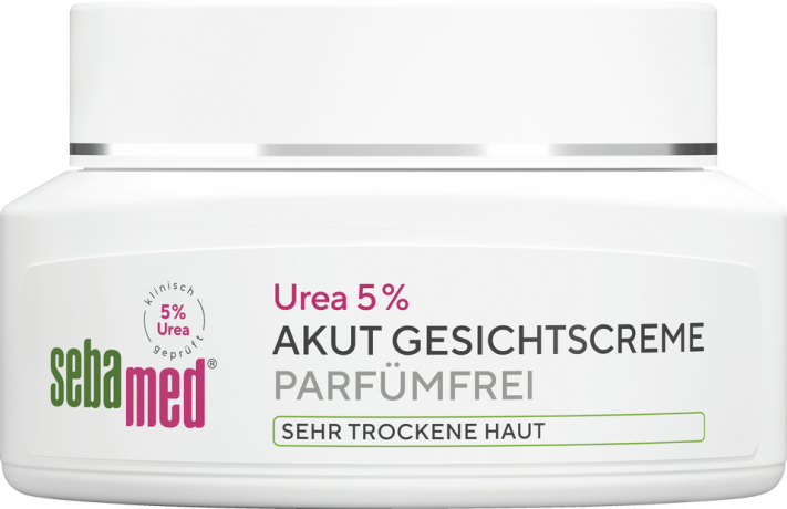 SEBAMED Akut Gesichtscreme Urea 5% parfumfrei, 50 ml, Себамед Крем для лица с мочевиной 5% без парфюма, для очень сухой кожи, 50 мл